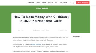
                            13. How To Make Money With ClickBank in 2019 [Up to $400/Day]