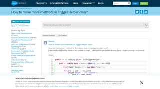 
                            7. How to make more methods in Trigger Helper class? - Salesforce ...