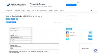 
                            6. How to make own simple chat application in PHP - Script Tutorials