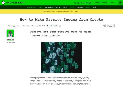 
                            7. How to Make Passive Income from Crypto – Hacker Noon