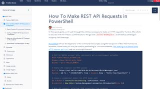 
                            13. How To Make REST API Requests in PowerShell - Twilio