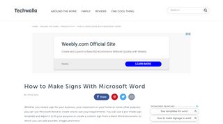 
                            10. How to Make Signs With Microsoft Word | Techwalla.com