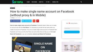 
                            5. How to make single name account on Facebook (without proxy & in ...