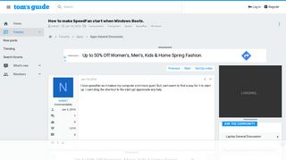 
                            2. How to make SpeedFan start when Windows Boots. | Tom's Guide Forum