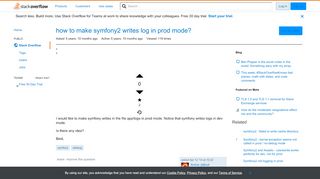 
                            6. how to make symfony2 writes log in prod mode? - Stack Overflow