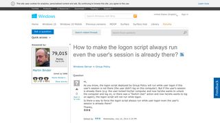 
                            4. How to make the logon script always run even the user's session is ...