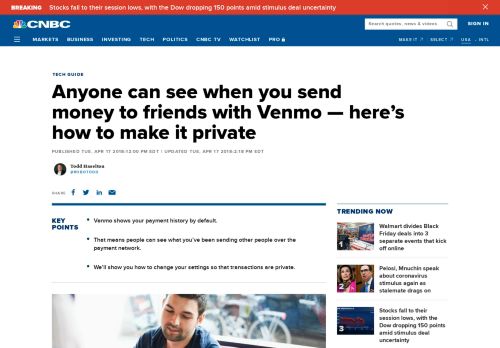
                            10. How to make Venmo payments private - CNBC.com