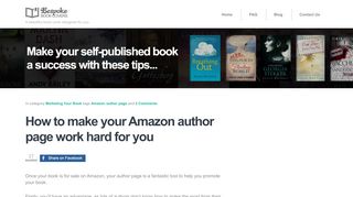 
                            11. How to make your Amazon author page work hard for you | Bespoke ...