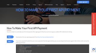 
                            2. How to make your first API payment - Paychoice