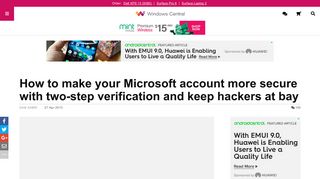 
                            7. How to make your Microsoft account more secure with two-step ...