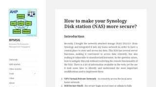 
                            10. How to make your Synology Disk station (NAS) more secure? – BPMSG