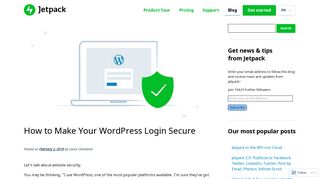 
                            5. How to Make Your WordPress Login Secure - Jetpack