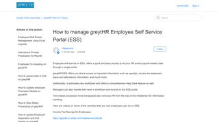 
                            9. How to manage greytHR Employee Self Service Portal (ESS) – Greytip ...