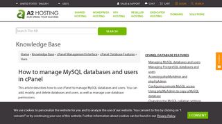 
                            10. How to manage MySQL databases and users in cPanel