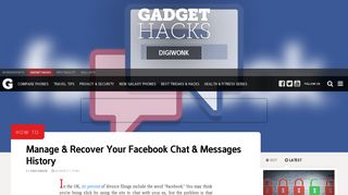 
                            5. How to Manage & Recover Your Facebook Chat & Messages History
