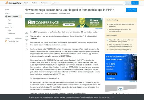 
                            2. How to manage session for a user logged in from mobile app in PHP ...