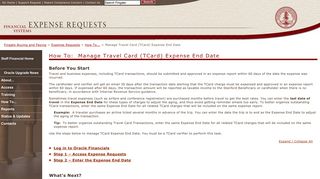
                            9. How to Manage Travel Card (TCard) Expense End Date