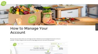 
                            1. How to Manage Your Account | HelloFresh