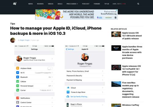 
                            9. How to manage your Apple ID, iCloud, iPhone backups & more in iOS ...