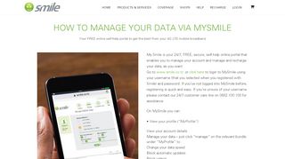 
                            12. How to manage your data via MySmile – Smile – Now you can