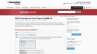 
                            8. How to manage your forum logs in phpBB 3.0 | InMotion Hosting