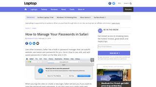 
                            5. How to Manage Your Passwords in Safari - Laptop Mag