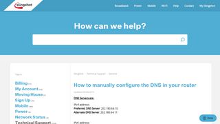
                            12. How to manually configure the DNS in your router – Slingshot