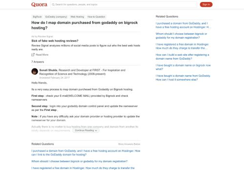 
                            10. How to map domain purchased from godaddy on bigrock hosting - Quora