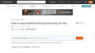 
                            7. how to map network drive permanently on mac - Spiceworks Community