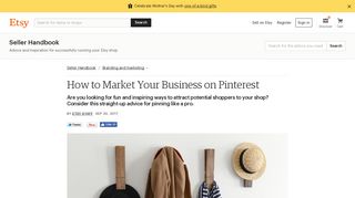
                            11. How to Market Your Business on Pinterest - Etsy
