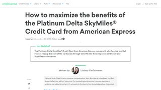 
                            12. How to maximize your Platinum Delta SkyMiles Credit Card benefits