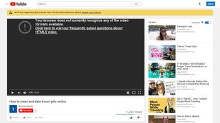 
                            10. How to meet and date travel girls online - YouTube