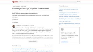 
                            9. How to message people on Zoosk for free - Quora