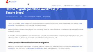 
                            5. How to Migrate Joomla to WordPress (In 3 Simple Steps) | ThemeIsle