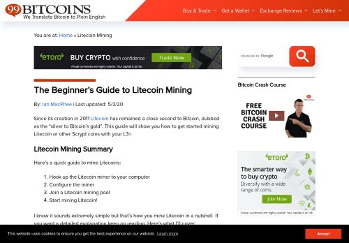 
                            12. How to Mine Litecoin in 2019? A Beginner's Litecoin Mining Guide