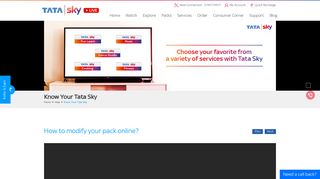 
                            5. How to Modify Your Pack Online | Tata Sky