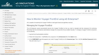 
                            9. How to Monitor Voyager FrontEnd using eG Enterprise - EG Innovations