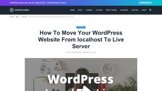 
                            12. How To Move Your WordPress Website From localhost To Live Server