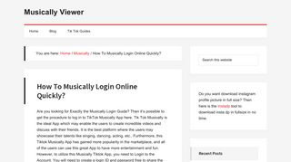 
                            5. How To Musically Login Online Quickly? - Musical.ly Viewer