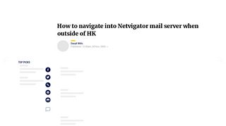 
                            11. How to navigate into Netvigator mail server when outside of HK ...