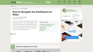 
                            11. How to Navigate the Dashboard on Waze (with Pictures) - wikiHow