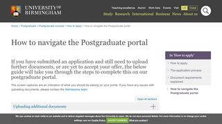 
                            11. How to navigate the Postgraduate portal - University of ...