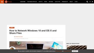 
                            10. How to Network Windows 10 and OS X and Share Files - groovyPost