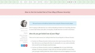 
                            9. How to Not Get Locked Out of Your Blog (iThemes Security) • Nose ...