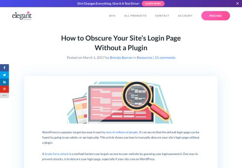 
                            11. How to Obscure Your Site's Login Page Without a Plugin | Elegant ...