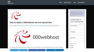 
                            12. How to obtain a 000webhost site and upload files – DK