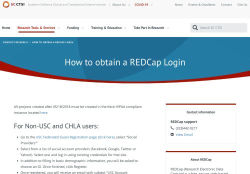 
                            10. How to obtain a REDCap Login | SC CTSI