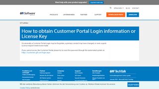 
                            4. How to obtain Customer Portal Login information or License Key - GFi