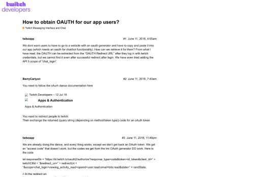
                            3. How to obtain OAUTH for our app users? - Twitch Messaging Interface ...