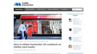 
                            11. How to obtain Santander UK cashback on the iZettle card reader